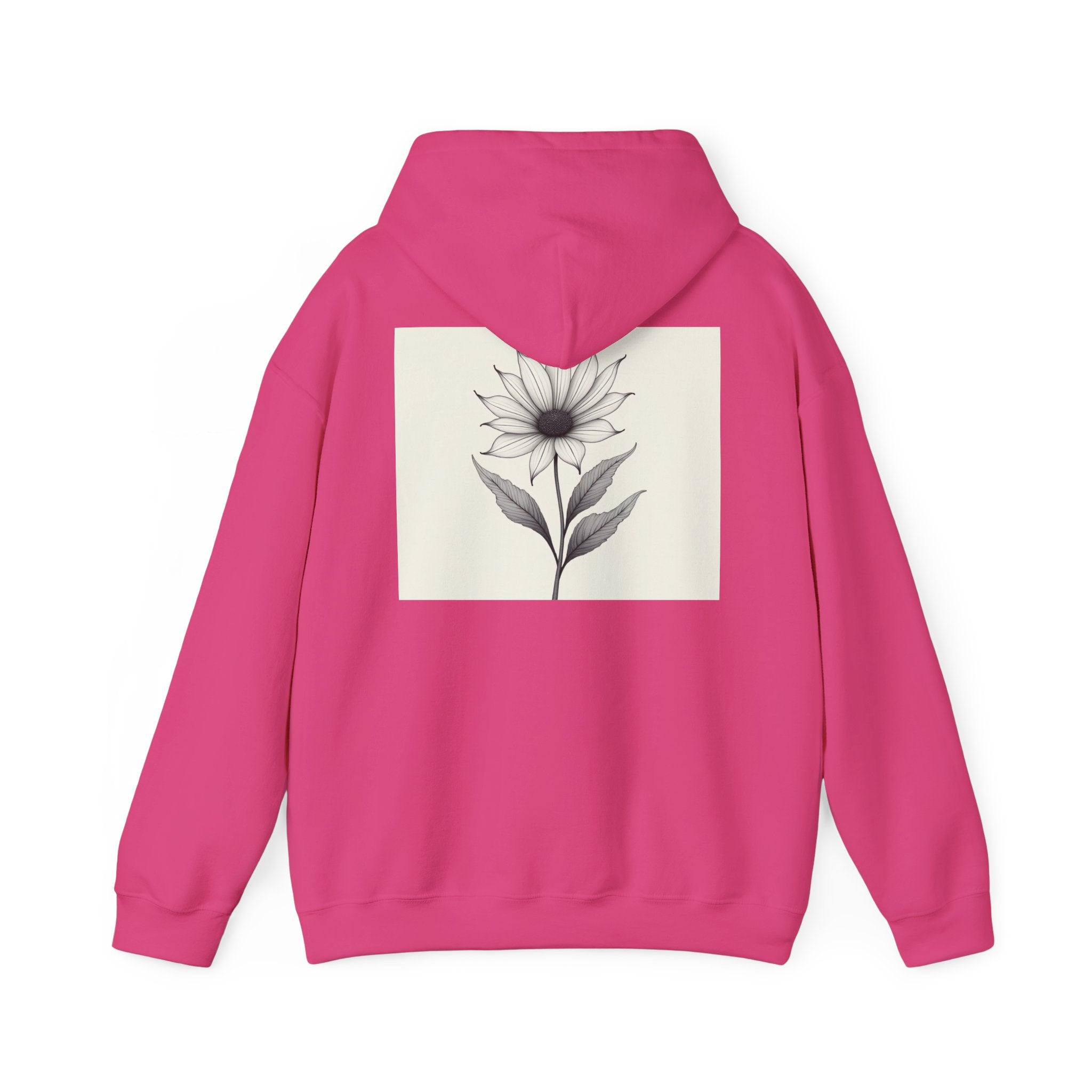 Floral Meditation Hooded Sweatshirt - Cozy Unisex Pullover, Gift for Nature Lovers, Adjustable for All Seasons, Perfect for Relaxation