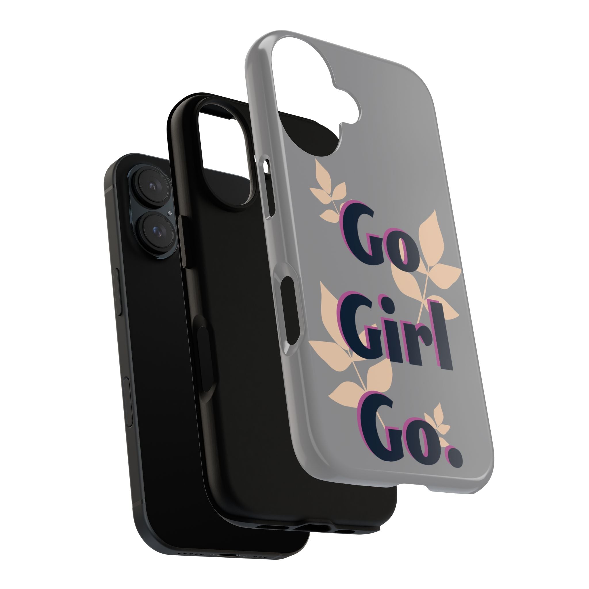Stylish Phone Case - Go Girl Go, Motivational Tough Case, Gift for Her, Kindness Reminder, Floral Mobile Cover, Inspirational Phone [...]