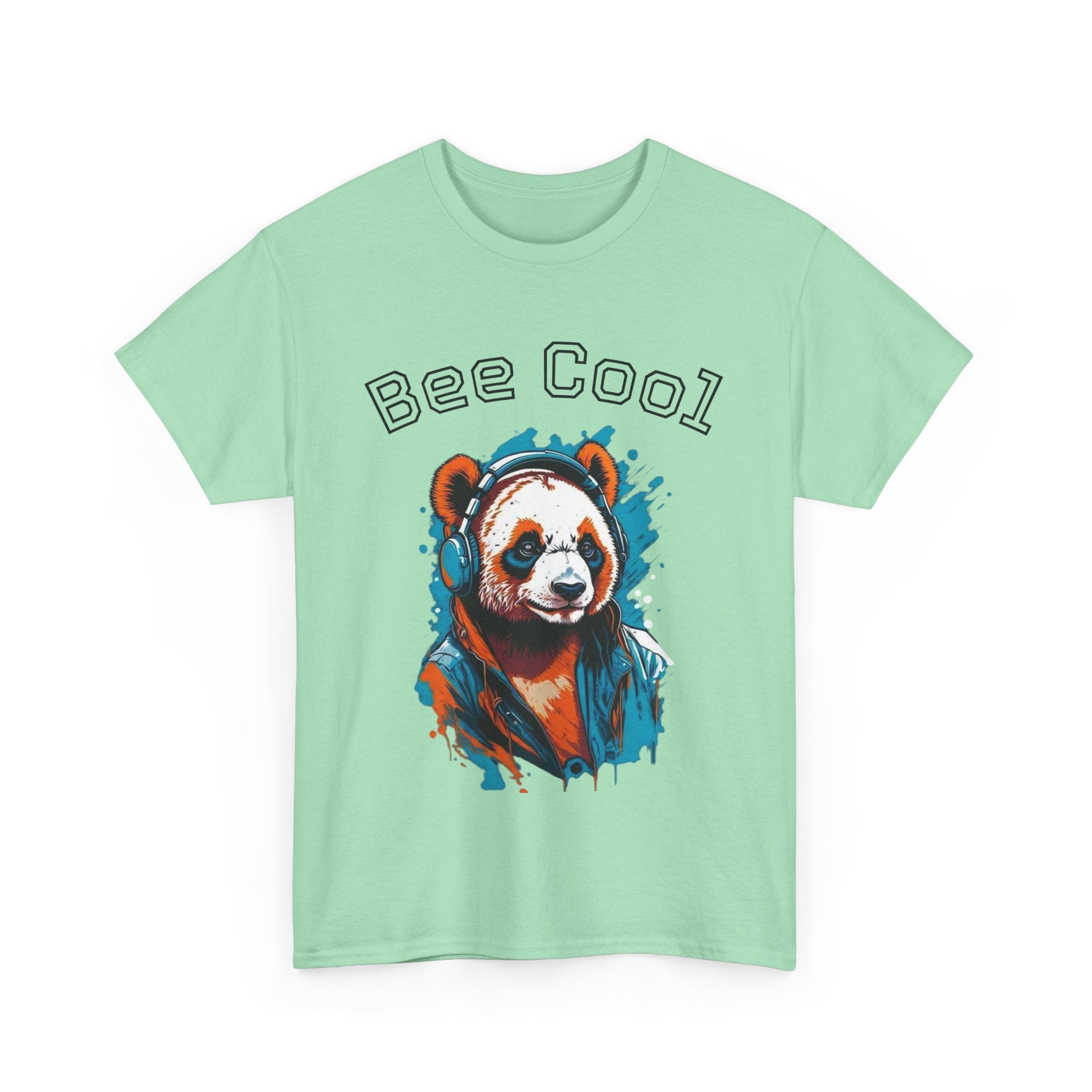 Bee Cool Panda Tee for Animal Lovers, Unisex Graphic T-Shirt, Casual Wear, Birthday Gift, Eco-Friendly Apparel