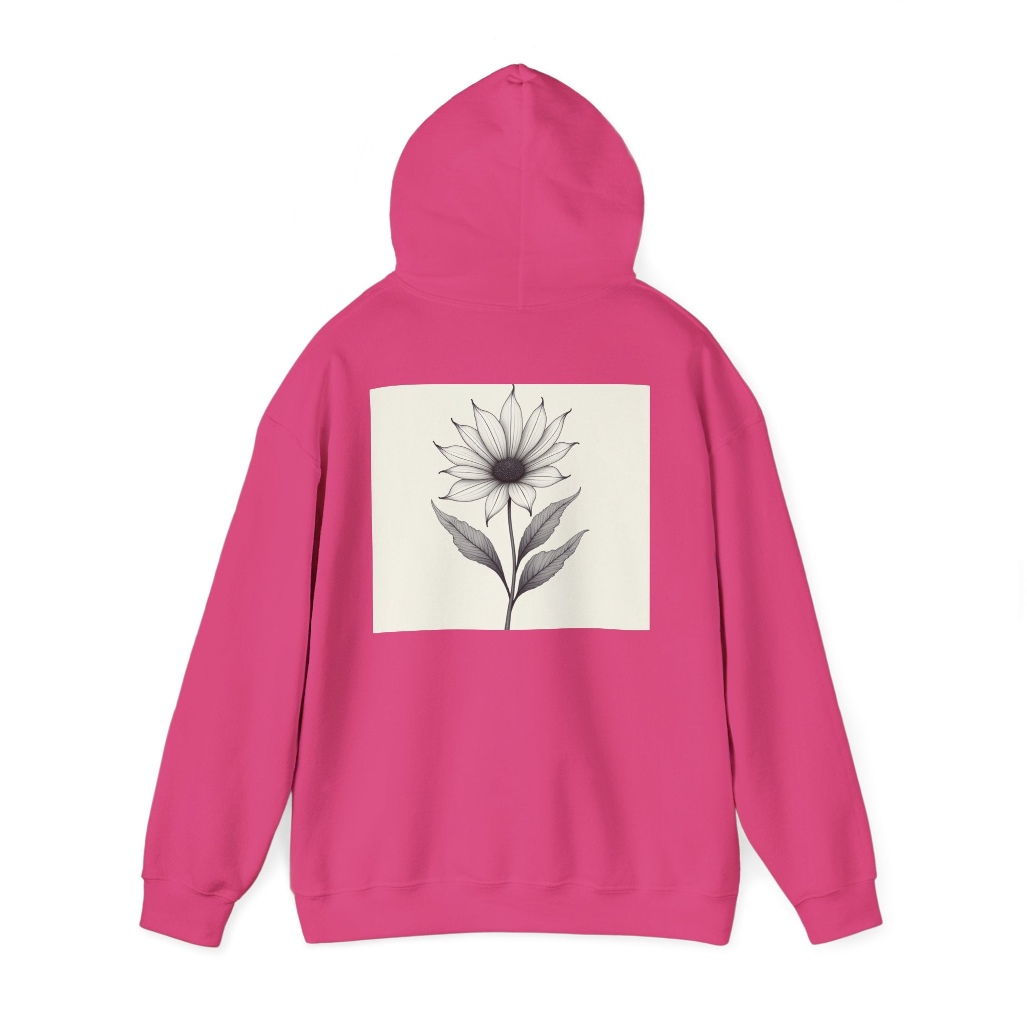 Floral Meditation Hooded Sweatshirt - Cozy Unisex Pullover, Gift for Nature Lovers, Adjustable for All Seasons, Perfect for Relaxation