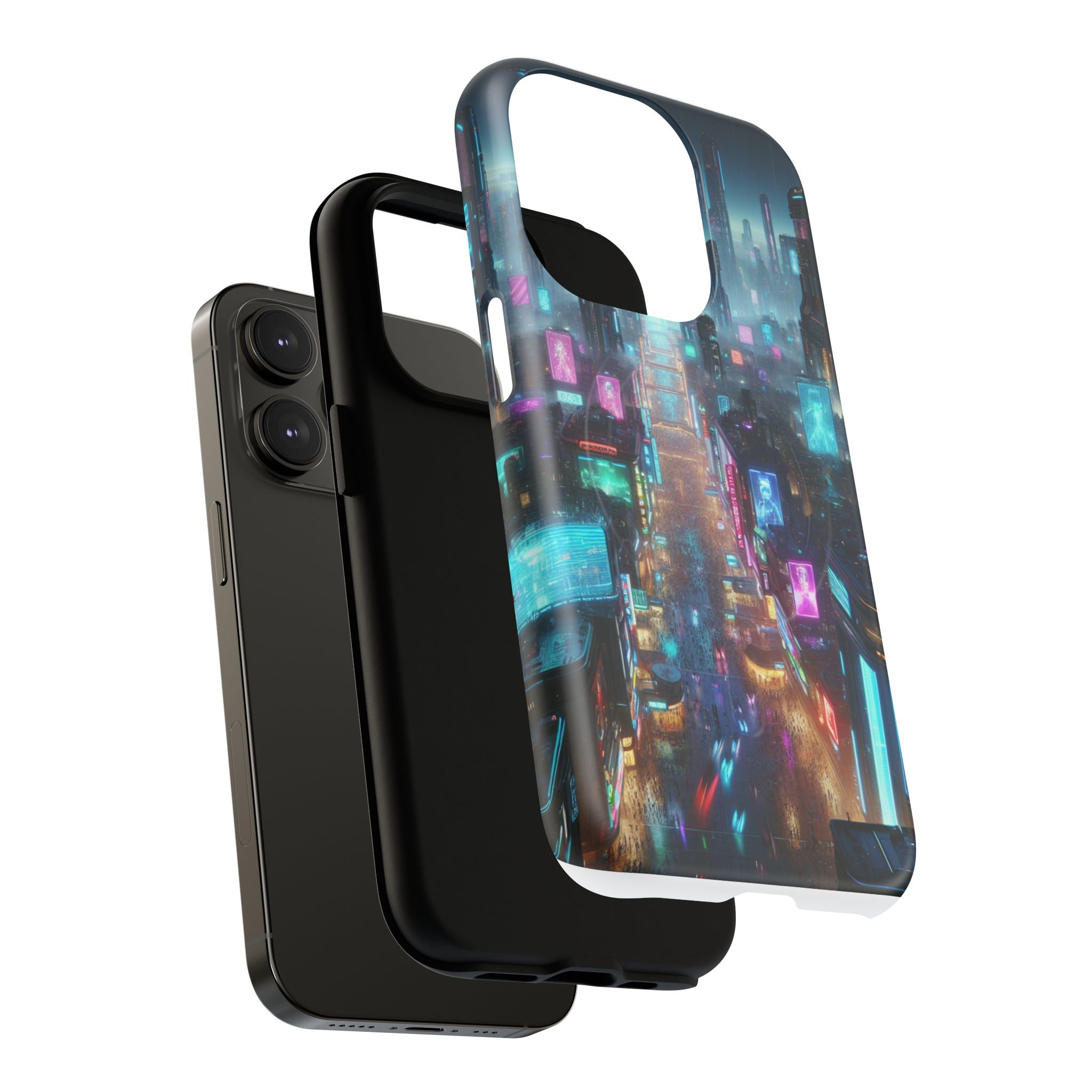 Futuristic Cityscape Phone Case, Tough Magnetic Cases, Urban Aesthetic, Tech Accessories, Gifts for Tech Lovers, Holiday Phone Cases