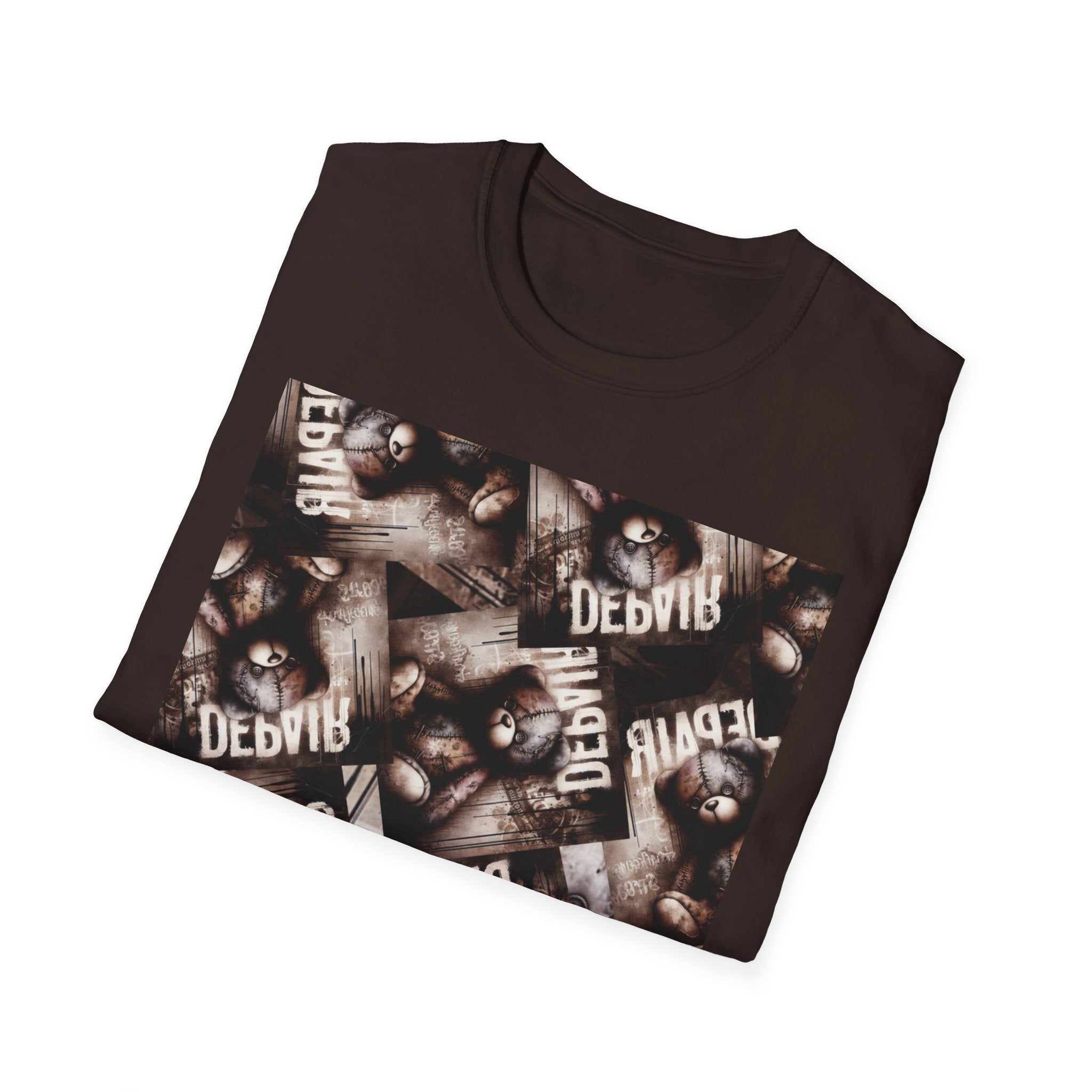 Softstyle Graphic Tee: Vintage Teddy Bear, Unisex T-Shirt for Casual Wear, Gift for Friends, Unique Graphic Tee, Birthday or Quirky Gift