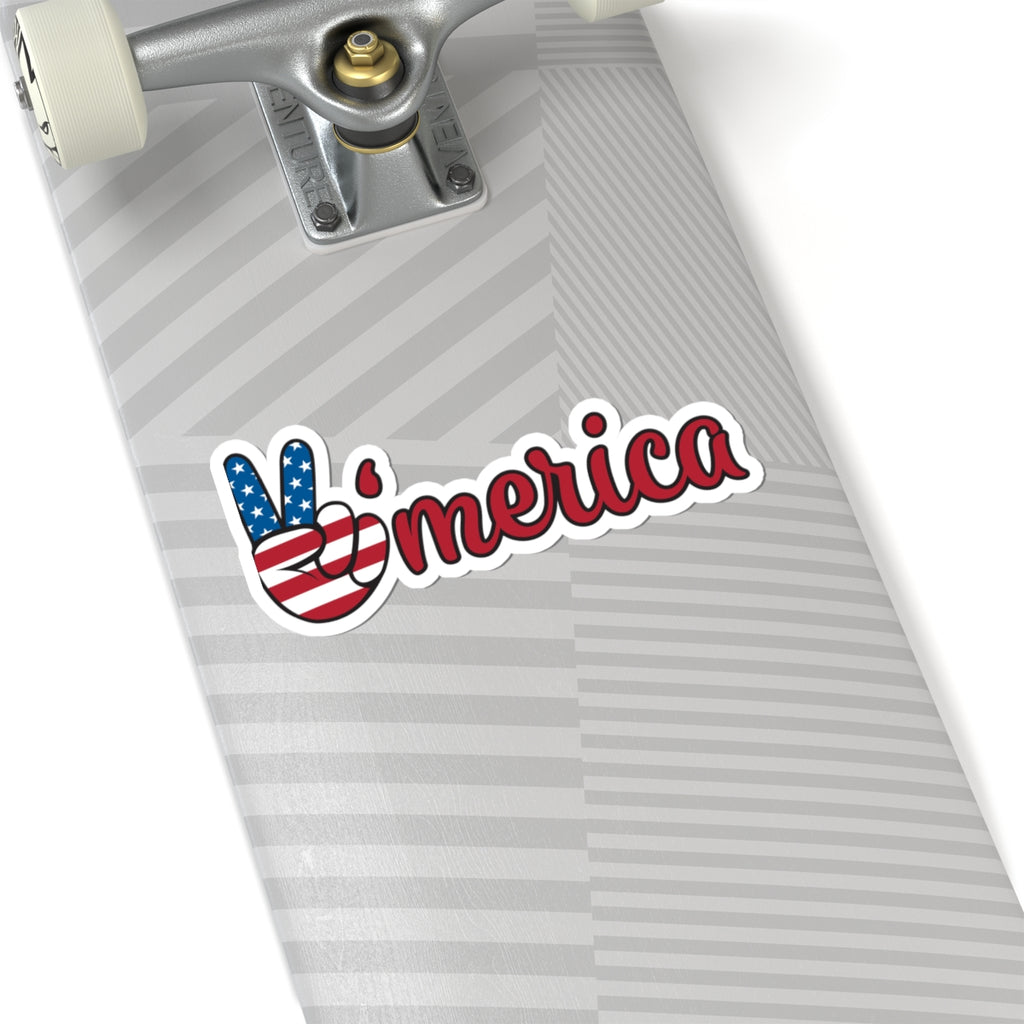 Patriotic Kiss-Cut Stickers for Laptop, Car, Water Bottle, Journal, Red White Blue America Theme