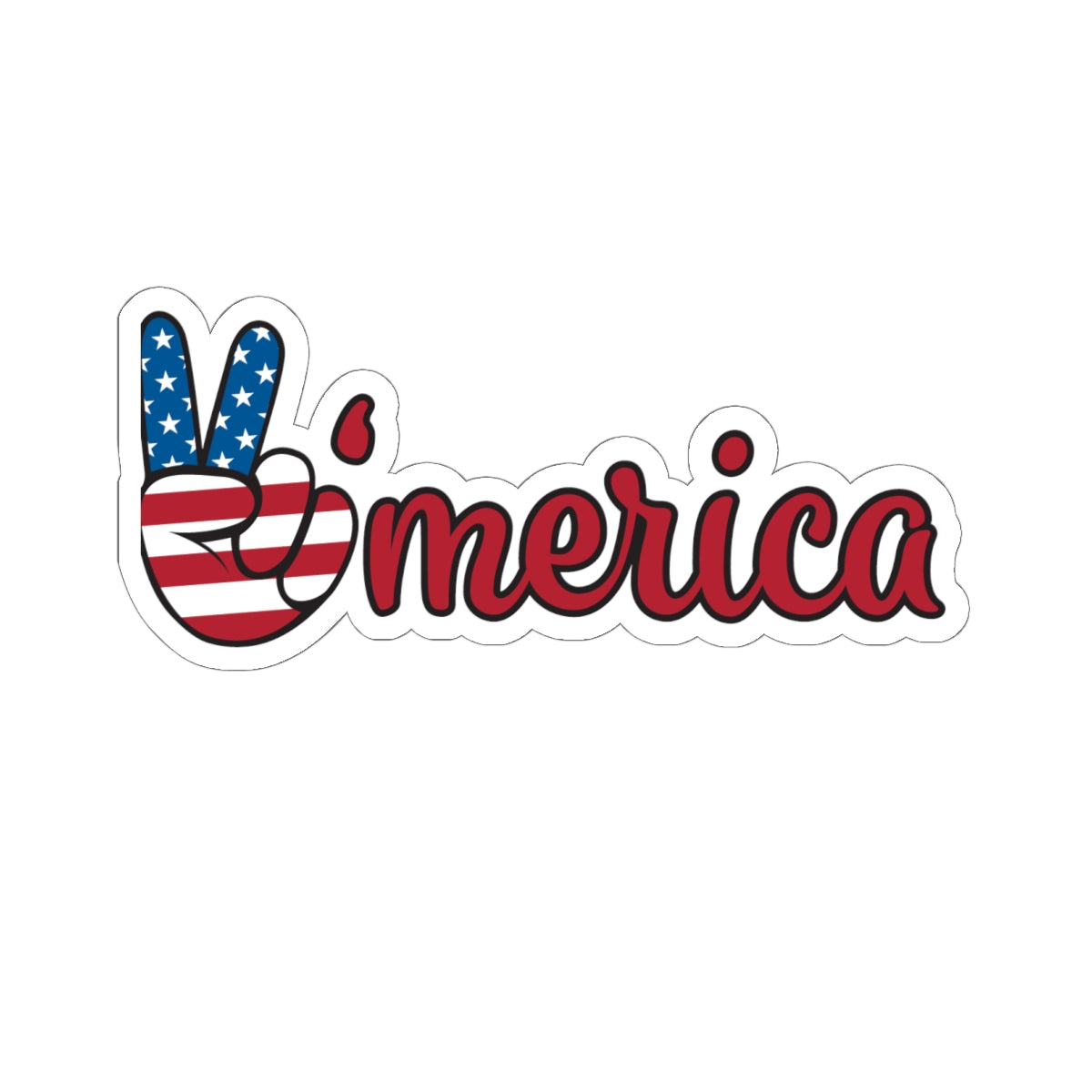 Patriotic Kiss-Cut Stickers for Laptop, Car, Water Bottle, Journal, Red White Blue America Theme