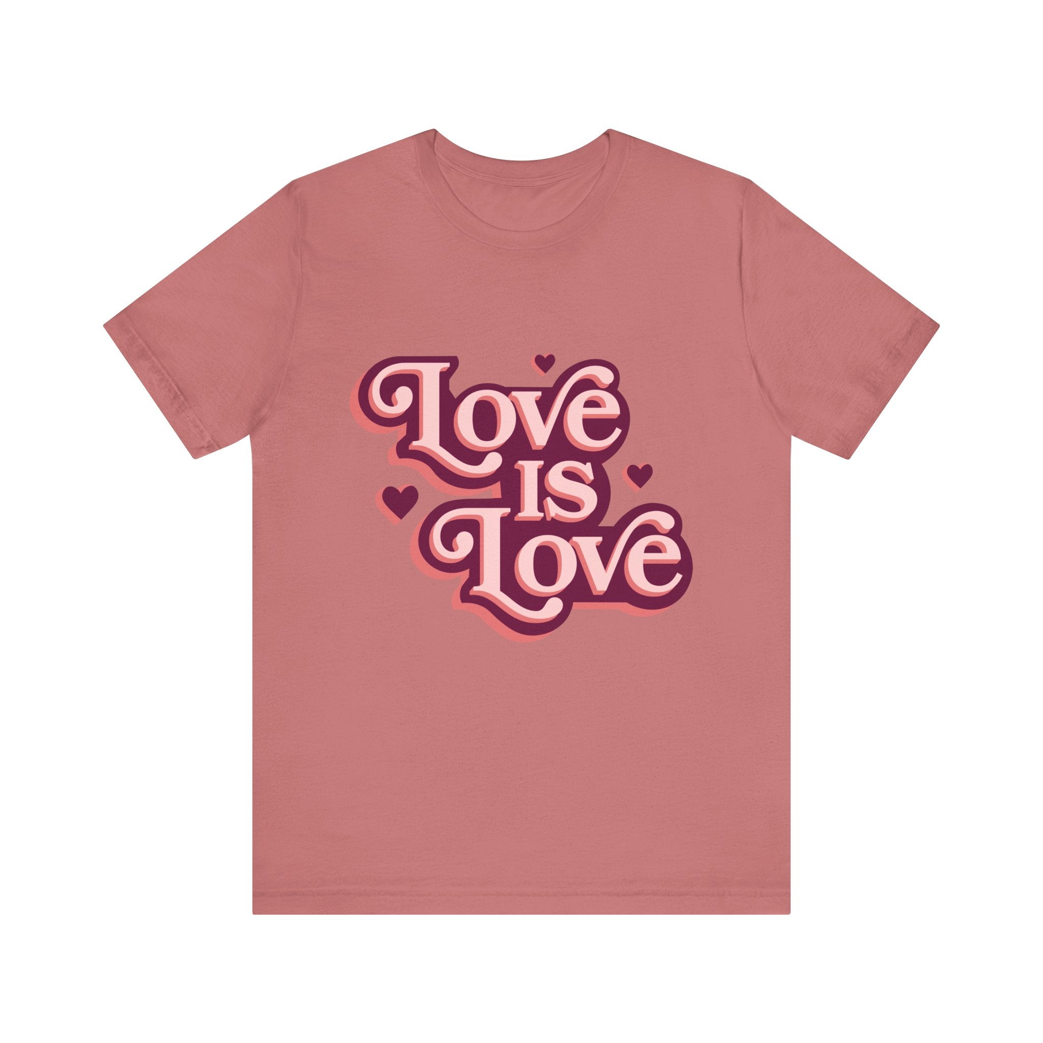 Love is Love Unisex Tee, LGBTQ Pride Shirt, Cute Graphic Tee, Casual Everyday T-Shirt, Gift for Friends