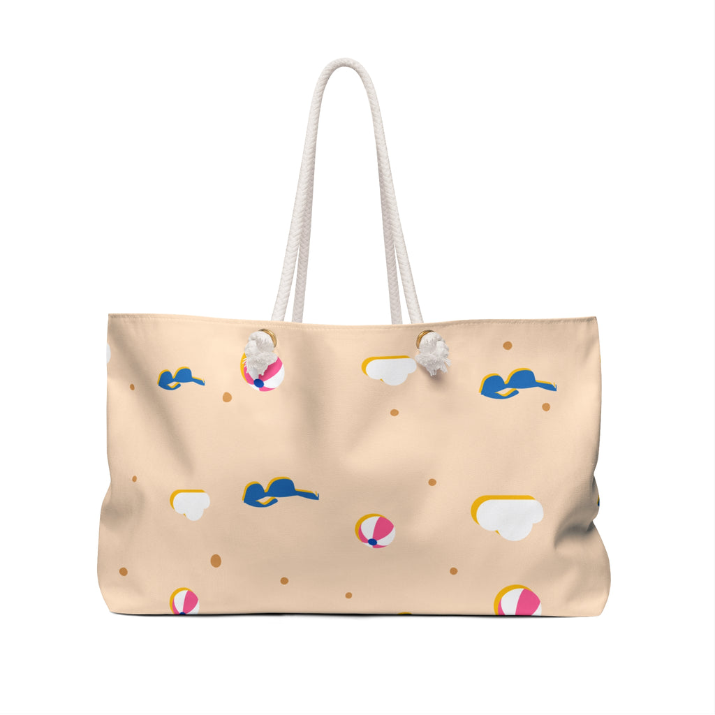 Summer Vibes Weekender Bag | Beach Getaway Tote | Travel Bag | Vacation Essentials | Fun and Colorful Beach Design
