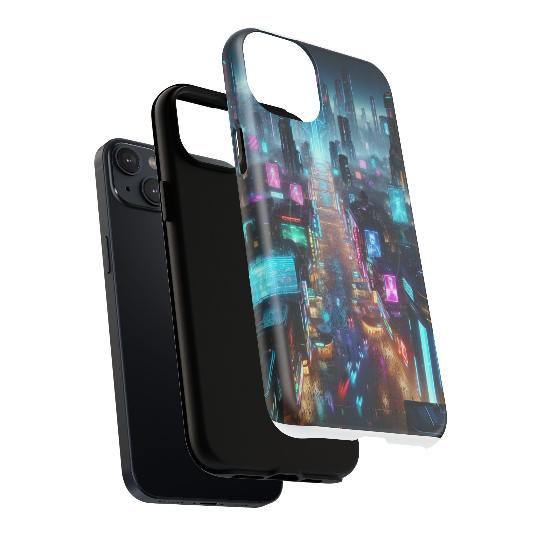 Futuristic Cityscape Phone Case, Tough Magnetic Cases, Urban Aesthetic, Tech Accessories, Gifts for Tech Lovers, Holiday Phone Cases