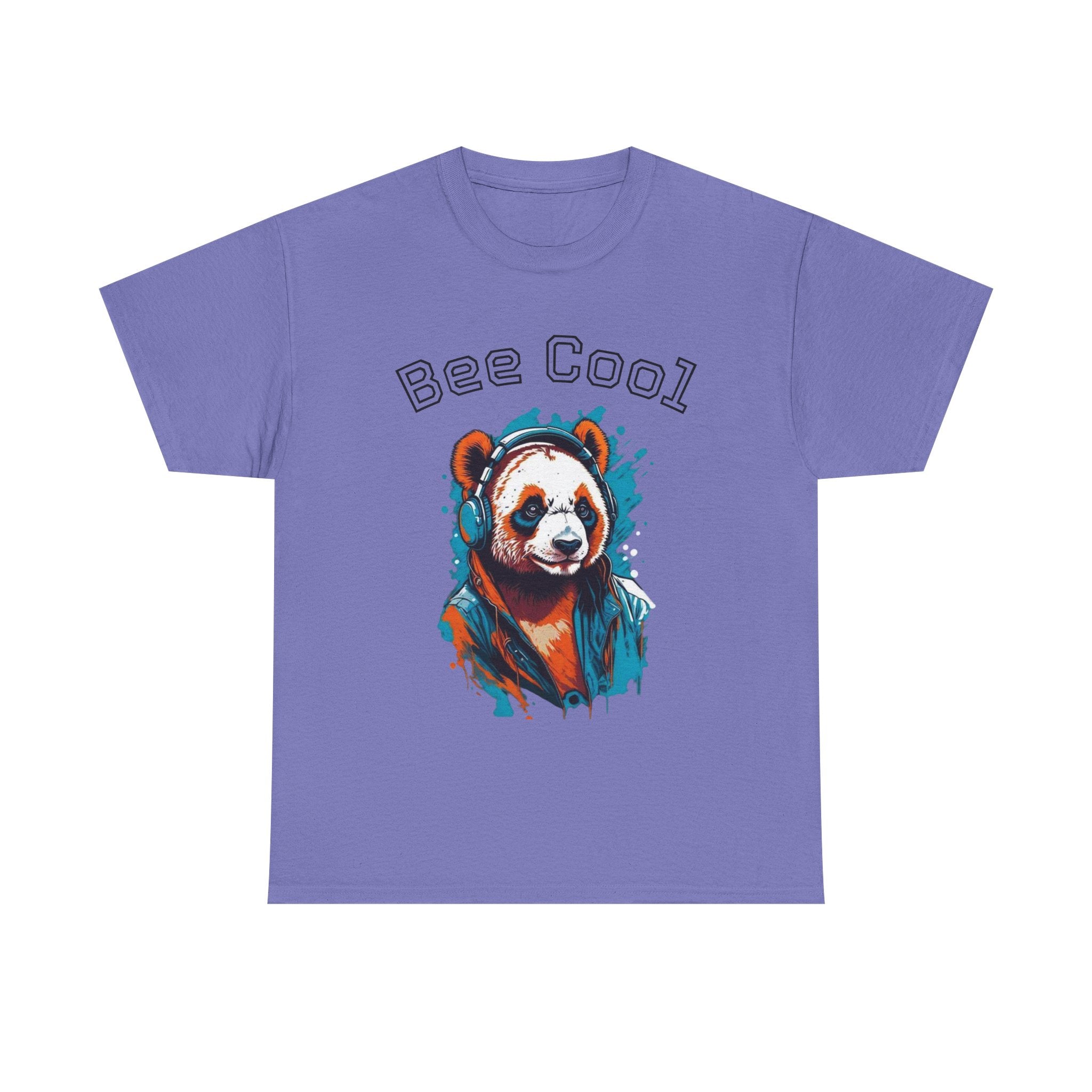 Bee Cool Panda Tee for Animal Lovers, Unisex Graphic T-Shirt, Casual Wear, Birthday Gift, Eco-Friendly Apparel