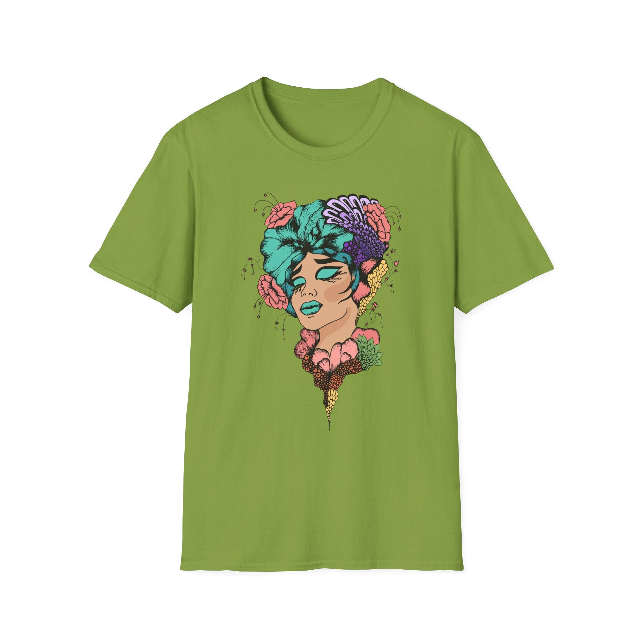 Stylish Floral T-Shirt with Vibrant Graphic, Unisex Tee, Casual Wear, Gifts for Her, Spring Fashion, Festival Outfits