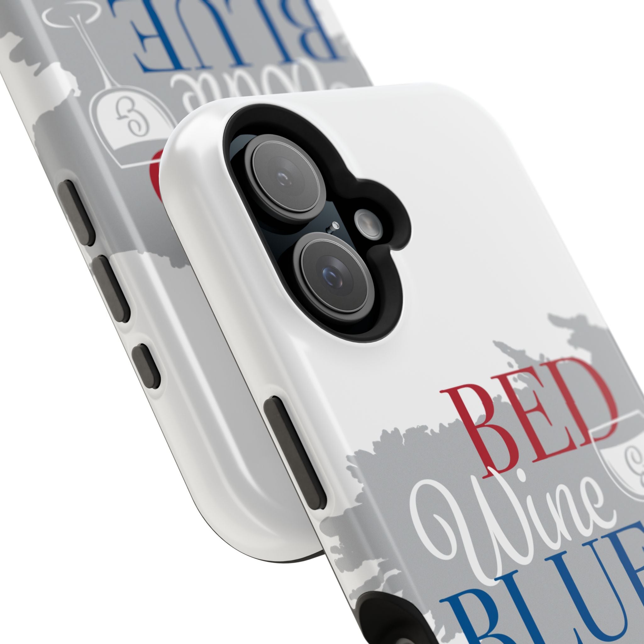 Wine & Blue Phone Case, Impact-Resistant Cellphone Cover, Gift for Wine Lovers, Fun Accessory for Celebrations, Stylish Protection