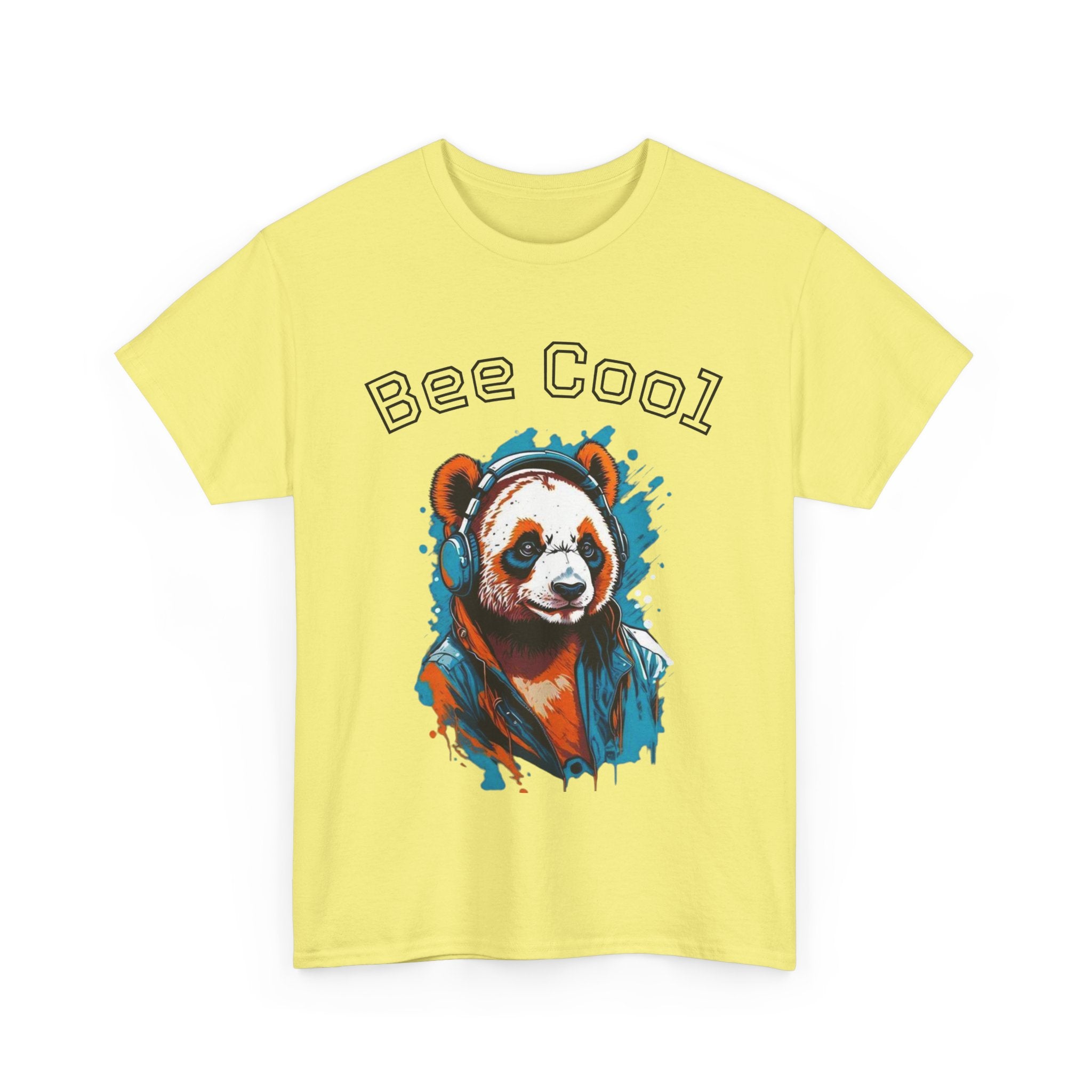 Bee Cool Panda Tee for Animal Lovers, Unisex Graphic T-Shirt, Casual Wear, Birthday Gift, Eco-Friendly Apparel