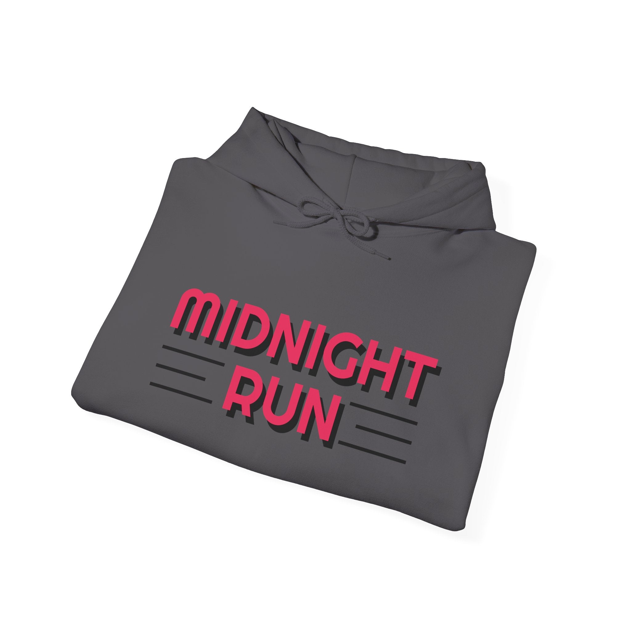 Midnight Run Hooded Sweatshirt, Cozy Pullover for Fitness, Gym Wear, Casual Outing, Gift for Runners, Active Lifestyle